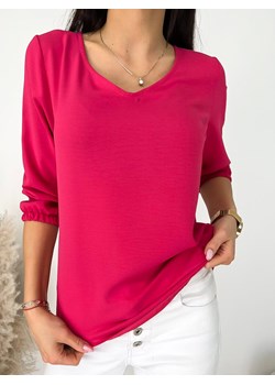 Różowa Klasyczna Bluzka ze sklepu ModnaKiecka.pl w kategorii Bluzki damskie - zdjęcie 152421061