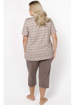Piżama damska z krótkim rękawem i spodniami plus size 3/4 Ramira, Kolor cappuccino, Rozmiar M, Italian Fashion - id: 171073 - marki Italian Fashion - 152423291 Piżama damska z krótkim rękawem i spodniami plus size 3/4 Ramira, Kolor cappuccino, Rozmiar M, Italian Fashion ze sklepu Intymna w kategorii Piżamy damskie - zdjęcie 152423291