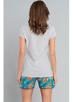 Piżama damska z krótkim rękawem i krótkimi spodenkami Oceania, Kolor szary melanż, Rozmiar XL, Italian Fashion ze sklepu Intymna w kategorii Piżamy damskie - zdjęcie 152423334
