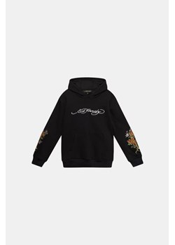 ED HARDY Bluza z kapturem - Czarny - Dziewczynka - 8 LAT(A)(134CM) ze sklepu Halfprice w kategorii Bluzy dziewczęce - zdjęcie 152431082