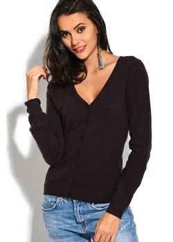 WILLIAM DE FAYE Kardigan z kaszmirem i jedwabiem - Cafe - Kobieta - 2XL(2XL) ze sklepu Halfprice w kategorii Swetry damskie - zdjęcie 152438734