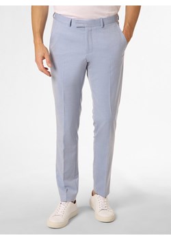 Finshley & Harding Męskie spodnie od garnituru modułowego Mężczyźni Slim Fit jasnoniebieski marmurkowy ze sklepu vangraaf w kategorii Spodnie męskie - zdjęcie 152444913