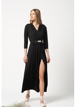 Sukienka czarna z rozcięciem Adelyn ze sklepu Lidia Kalita w kategorii Sukienki - zdjęcie 152448600