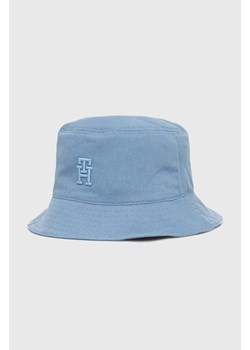 Tommy Hilfiger kapelusz bawełniany kolor niebieski bawełniany ze sklepu ANSWEAR.com w kategorii Kapelusze męskie - zdjęcie 152465324