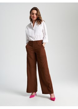 Sinsay - Spodnie z kieszeniami - Brązowy ze sklepu Sinsay w kategorii Spodnie damskie - zdjęcie 152467160