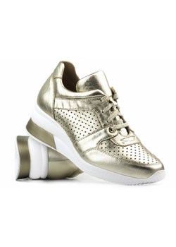 Sneakersy, półbuty damskie na koturnie - Eksbut 6171, złote ze sklepu ulubioneobuwie w kategorii Buty sportowe damskie - zdjęcie 152470374