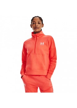 Damska bluza dresowa nierozpinana bez kaptura UNDER ARMOUR Rival Fleece HZ - pomarańczowy ze sklepu Sportstylestory.com w kategorii Bluzy damskie - zdjęcie 152472571