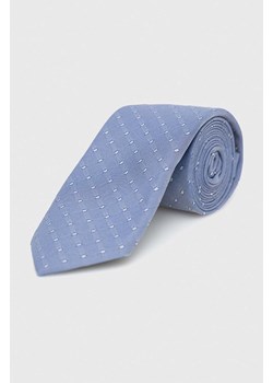 BOSS krawat kolor niebieski ze sklepu ANSWEAR.com w kategorii Krawaty - zdjęcie 152496082