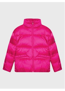 Tommy Hilfiger Kurtka puchowa Shiny KG0KG06920 Różowy Boxy Fit ze sklepu MODIVO w kategorii Kurtki dziewczęce - zdjęcie 152499760