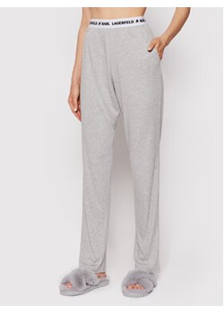 KARL LAGERFELD Spodnie piżamowe Logo 215W2182 Szary ze sklepu MODIVO w kategorii Piżamy damskie - zdjęcie 152500993