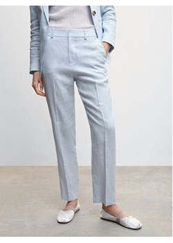 Mango Spodnie materiałowe Boreli 47087105 Niebieski Regular Fit ze sklepu MODIVO w kategorii Spodnie damskie - zdjęcie 152501790