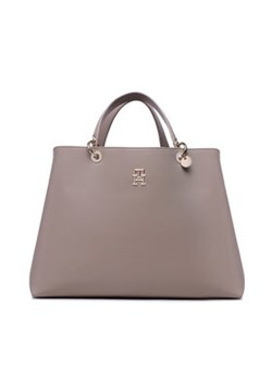 Tommy Hilfiger Torebka Th Chic Satchel AW0AW14784 Beżowy ze sklepu MODIVO w kategorii Kuferki - zdjęcie 152503544