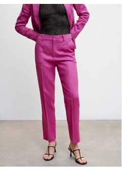 Mango Spodnie materiałowe Boreli 47087105 Fioletowy Regular Fit ze sklepu MODIVO w kategorii Spodnie damskie - zdjęcie 152504471