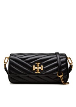 Tory Burch Torebka Kira Chevron Small Flap Shoulder Bag 90456 Czarny ze sklepu MODIVO w kategorii Kopertówki - zdjęcie 152506514