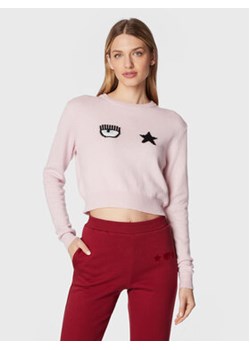 Chiara Ferragni Sweter 73CBFM22 Różowy Regular Fit ze sklepu MODIVO w kategorii Swetry damskie - zdjęcie 152509034