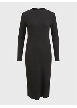 Vila Sukienka dzianinowa Balu 14074533 Czarny Slim Fit ze sklepu MODIVO w kategorii Sukienki - zdjęcie 152509292