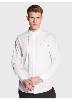 Armani Exchange Koszula 3RZC01 ZNXLZ 1100 Biały Regular Fit ze sklepu MODIVO w kategorii Koszule męskie - zdjęcie 152514290