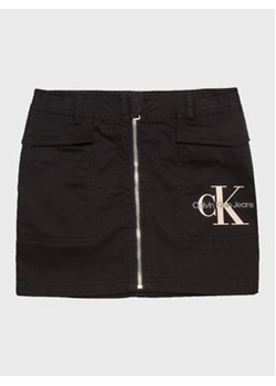 Calvin Klein Jeans Spódnica Monogram Off Placed IG0IG01824 Czarny Regular Fit ze sklepu MODIVO w kategorii Spódnice dziewczęce - zdjęcie 152514621