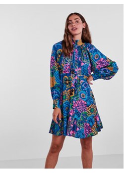 YAS Sukienka koszulowa Flori 26028179 Niebieski Regular Fit ze sklepu MODIVO w kategorii Sukienki - zdjęcie 152514812