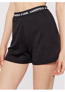 KARL LAGERFELD Szorty piżamowe Logo 215W2183 Czarny ze sklepu MODIVO w kategorii Piżamy damskie - zdjęcie 152518320