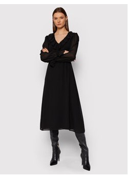 NA-KD Sukienka codzienna Frill 1100-004335-0002-581 Czarny Regular Fit ze sklepu MODIVO w kategorii Sukienki - zdjęcie 152520062