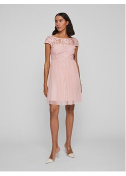Vila Sukienka 14083836 Różowy Regular Fit ze sklepu MODIVO w kategorii Sukienki - zdjęcie 152520332