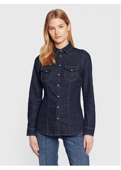 United Colors Of Benetton Koszula jeansowa 5IBFDQ021 Granatowy Regular Fit ze sklepu MODIVO w kategorii Koszule damskie - zdjęcie 152531170