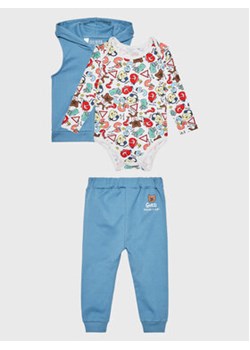 Guess Komplet body, spodnie i kamizelka H3RW06 KA6W3 Niebieski Regular Fit ze sklepu MODIVO w kategorii Odzież dla niemowląt - zdjęcie 152531792