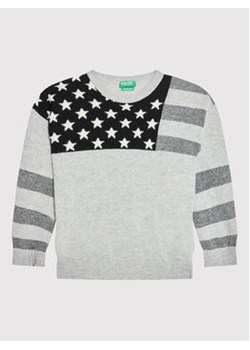 United Colors Of Benetton Sweter 1032Q1128 Szary Regular Fit ze sklepu MODIVO w kategorii Swetry chłopięce - zdjęcie 152531910