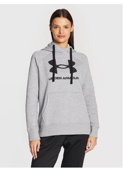 Under Armour Bluza Ua Rival Fleece Logo 1356318 Szary Loose Fit ze sklepu MODIVO w kategorii Bluzy damskie - zdjęcie 152532213