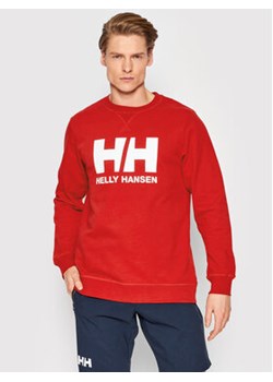Helly Hansen Bluza Logo Crew 34000 Czerwony Regular Fit ze sklepu MODIVO w kategorii Bluzy męskie - zdjęcie 152533020