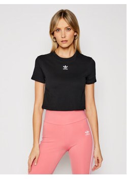 adidas T-Shirt Crop Top GN2802 Czarny Regular Fit ze sklepu MODIVO w kategorii Bluzki damskie - zdjęcie 152535722