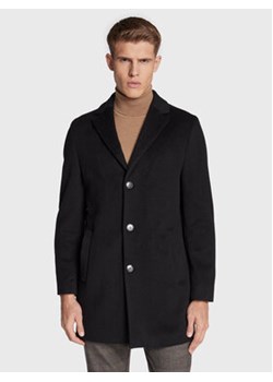 Roy Robson Płaszcz wełniany 7970-98 Czarny Slim Fit ze sklepu MODIVO w kategorii Płaszcze męskie - zdjęcie 152536014