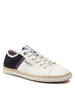Pepe Jeans Espadryle Maui Tape Urban PMS10296 Biały ze sklepu MODIVO w kategorii Trampki męskie - zdjęcie 152537400