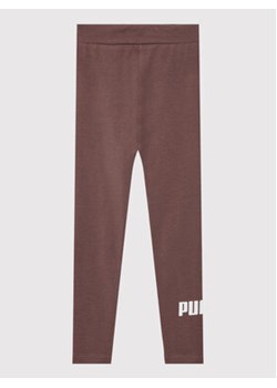 Puma Legginsy Logo 587035 Fioletowy Slim Fit ze sklepu MODIVO w kategorii Spodnie dziewczęce - zdjęcie 152539143