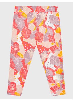 Puma Legginsy Bloom 670314 Różowy Tight Fit ze sklepu MODIVO w kategorii Spodnie dziewczęce - zdjęcie 152546721