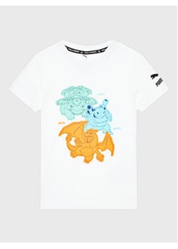 Puma T-Shirt Pokemon 536429 Biały Regular Fit ze sklepu MODIVO w kategorii T-shirty chłopięce - zdjęcie 152549464