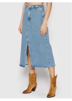 Selected Femme Spódnica jeansowa Coco 16083287 Niebieski Structured Fit ze sklepu MODIVO w kategorii Spódnice - zdjęcie 152551362