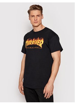 Thrasher T-Shirt Flame Czarny Regular Fit ze sklepu MODIVO w kategorii T-shirty męskie - zdjęcie 152555821