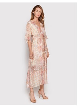 Guess Sukienka letnia W2YK38 WEPQ0 Beżowy Regular Fit ze sklepu MODIVO w kategorii Sukienki - zdjęcie 152555901