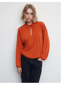 Mango Bluzka Buni 47051298 Pomarańczowy Relaxed Fit ze sklepu MODIVO w kategorii Bluzki damskie - zdjęcie 152558512