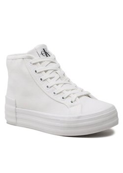 Calvin Klein Jeans Sneakersy Vulc Flatform Bold Essential YW0YW01031 Biały ze sklepu MODIVO w kategorii Trampki damskie - zdjęcie 152560644
