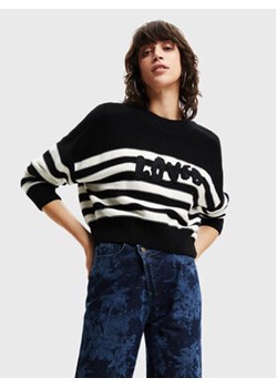 Desigual Sweter Anais 22WWJF26 Czarny Loose Fit ze sklepu MODIVO w kategorii Swetry damskie - zdjęcie 152561971