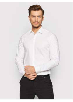Calvin Klein Koszula K10K108229 Biały Slim Fit ze sklepu MODIVO w kategorii Koszule męskie - zdjęcie 152563074