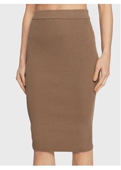 Guess Spódnica ołówkowa Claire W2BD50 Z2V42 Brązowy Slim Fit ze sklepu MODIVO w kategorii Spódnice - zdjęcie 152567101