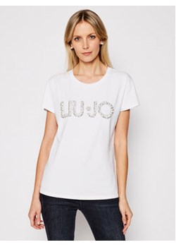 Liu Jo T-Shirt CA1236 J9135 Biały Regular Fit ze sklepu MODIVO w kategorii Bluzki damskie - zdjęcie 152569924
