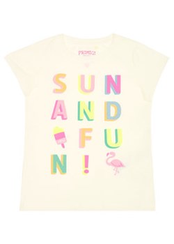 Primigi T-Shirt Sun&Fun 45222601 Biały Regular Fit ze sklepu MODIVO w kategorii Bluzki dziewczęce - zdjęcie 152570223