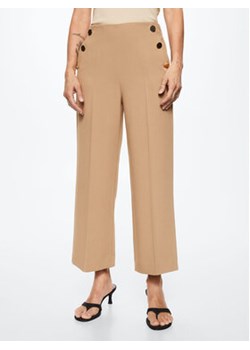 Mango Kuloty Dorado 37005137 Beżowy Regular Fit ze sklepu MODIVO w kategorii Spodnie damskie - zdjęcie 152572230