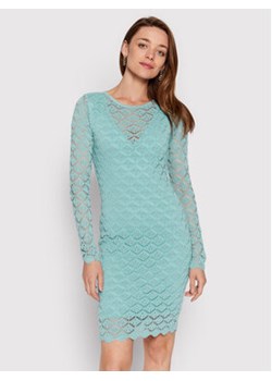 Guess Sukienka dzianinowa W2YK06 Z30D0 Niebieski Slim Fit ze sklepu MODIVO w kategorii Sukienki - zdjęcie 152574890