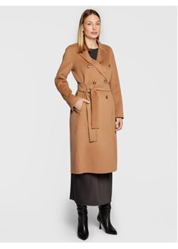 Marella Płaszcz wełniany Offerta 30160128 Brązowy Regular Fit ze sklepu MODIVO w kategorii Płaszcze damskie - zdjęcie 152575373